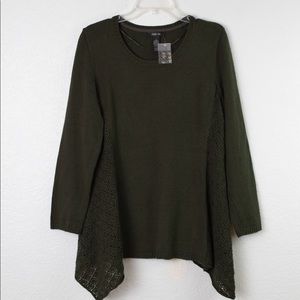 Style&co olive knit pullover sweater